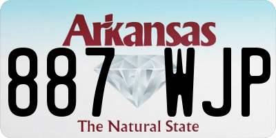 AR license plate 887WJP