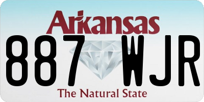 AR license plate 887WJR