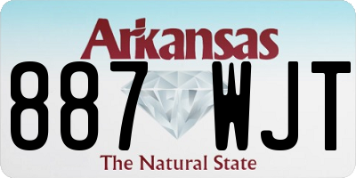 AR license plate 887WJT