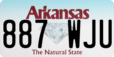 AR license plate 887WJU