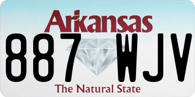 AR license plate 887WJV