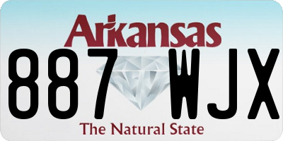 AR license plate 887WJX