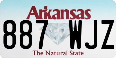 AR license plate 887WJZ