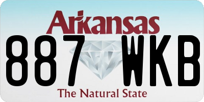AR license plate 887WKB