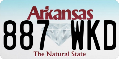 AR license plate 887WKD