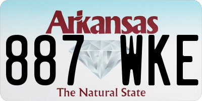 AR license plate 887WKE