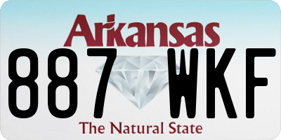 AR license plate 887WKF