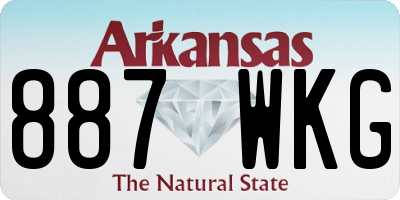AR license plate 887WKG