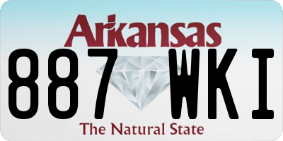 AR license plate 887WKI