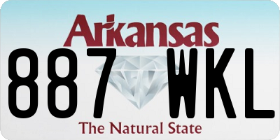 AR license plate 887WKL