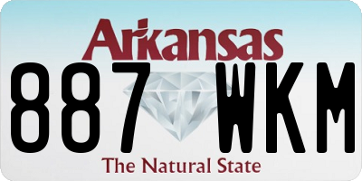 AR license plate 887WKM