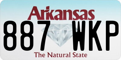 AR license plate 887WKP