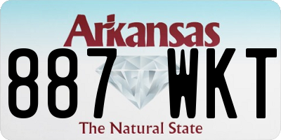 AR license plate 887WKT