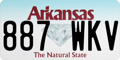 AR license plate 887WKV