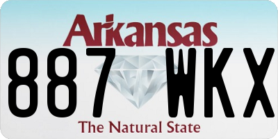 AR license plate 887WKX