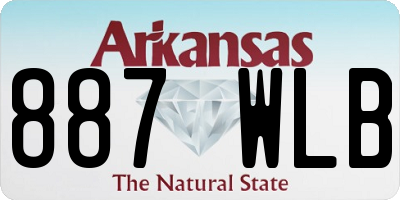 AR license plate 887WLB