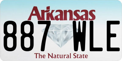 AR license plate 887WLE