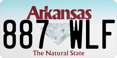 AR license plate 887WLF