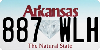 AR license plate 887WLH