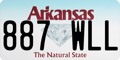 AR license plate 887WLL