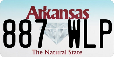AR license plate 887WLP
