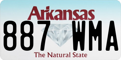AR license plate 887WMA
