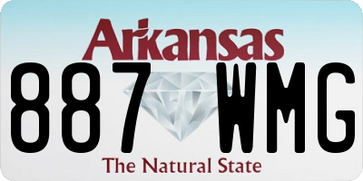 AR license plate 887WMG