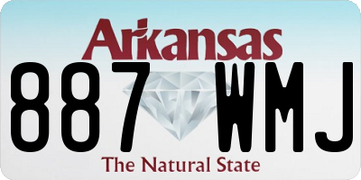 AR license plate 887WMJ