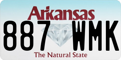 AR license plate 887WMK
