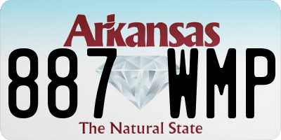AR license plate 887WMP