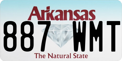 AR license plate 887WMT