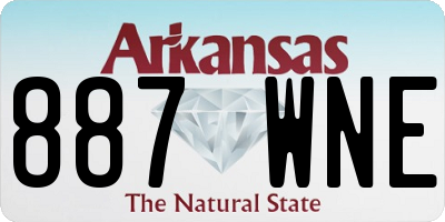 AR license plate 887WNE
