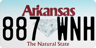 AR license plate 887WNH