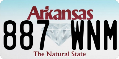 AR license plate 887WNM