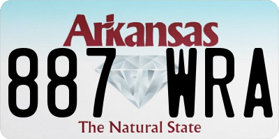AR license plate 887WRA