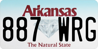 AR license plate 887WRG