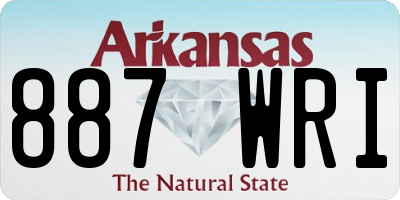 AR license plate 887WRI