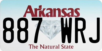AR license plate 887WRJ