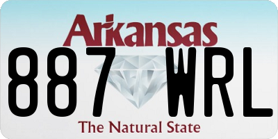 AR license plate 887WRL