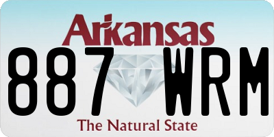 AR license plate 887WRM