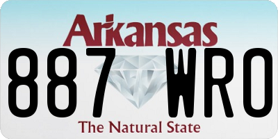 AR license plate 887WRO