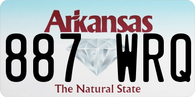 AR license plate 887WRQ