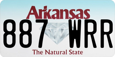 AR license plate 887WRR