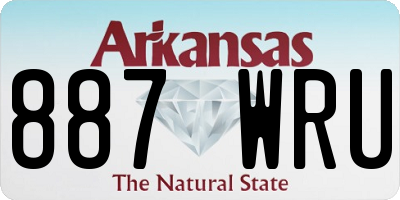 AR license plate 887WRU
