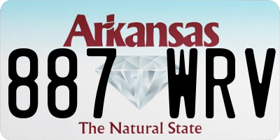 AR license plate 887WRV