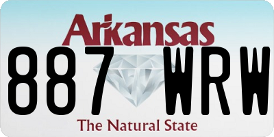 AR license plate 887WRW