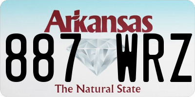 AR license plate 887WRZ