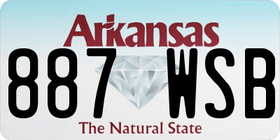 AR license plate 887WSB