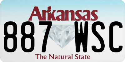 AR license plate 887WSC