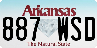 AR license plate 887WSD